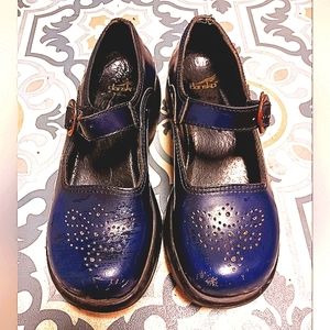 Vintage Cobalt Blue Wingtip Mary Jane Danskos Size 8
